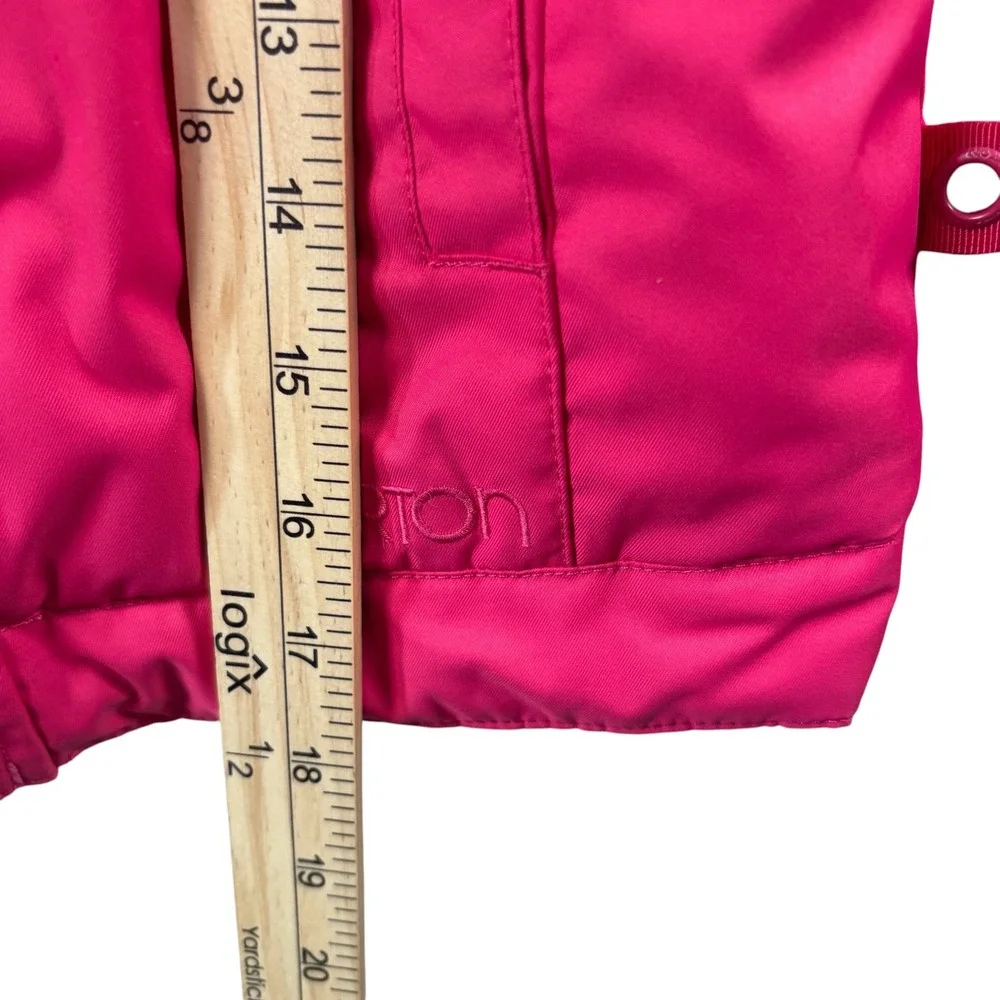 Burton Snowboard Jacket Kids 4T Pink Dryride Insulated Hooded Coat ski snowboard